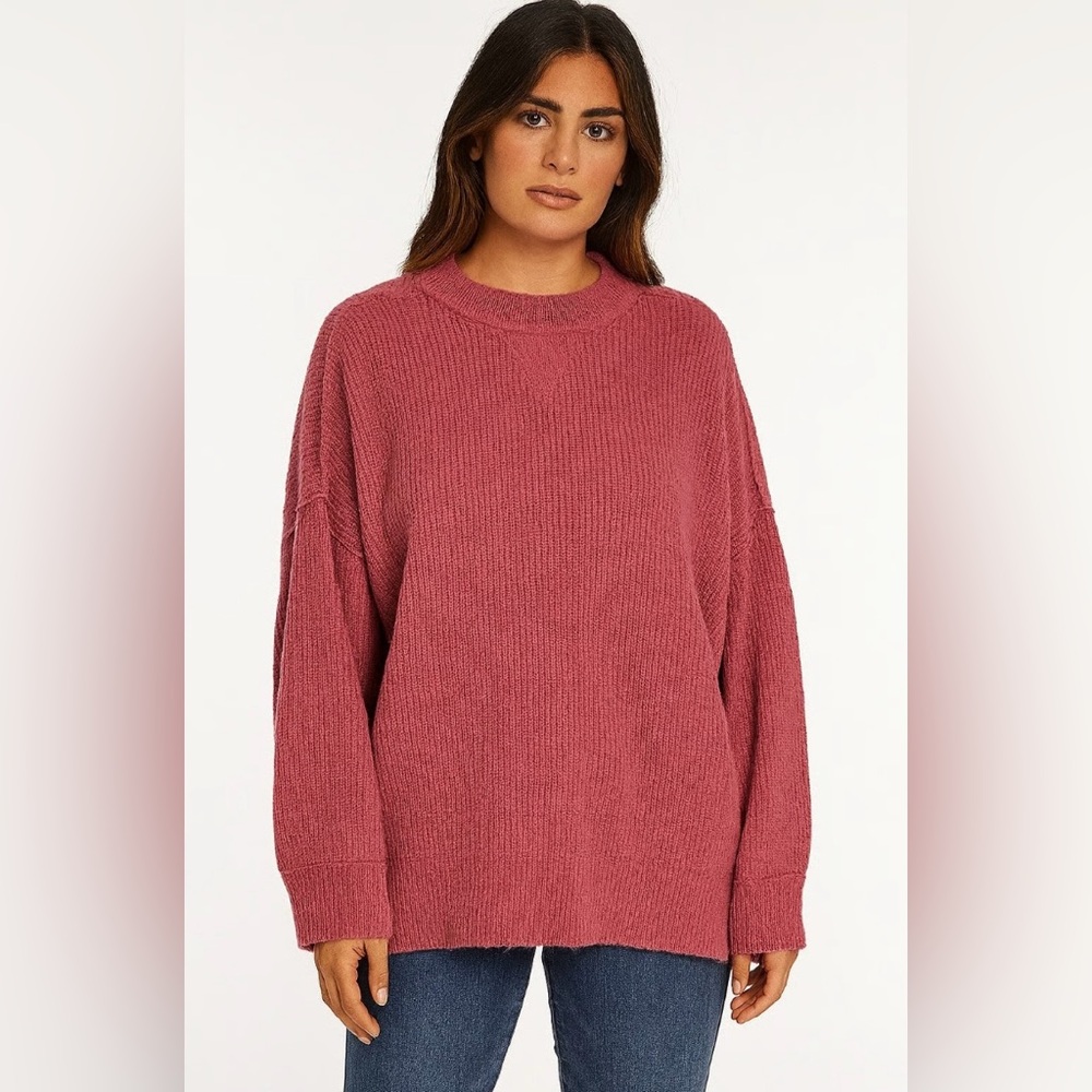 Aerie | Coral Oversized Sweater - Picture 1 of 7